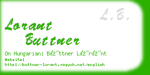 lorant buttner business card